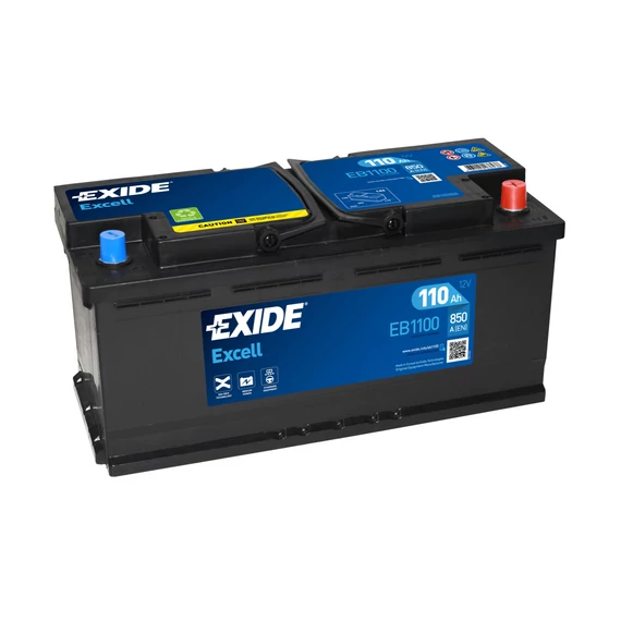 Exide Excel EB110 110 ah/ 850 A akkumulátor jobb+
