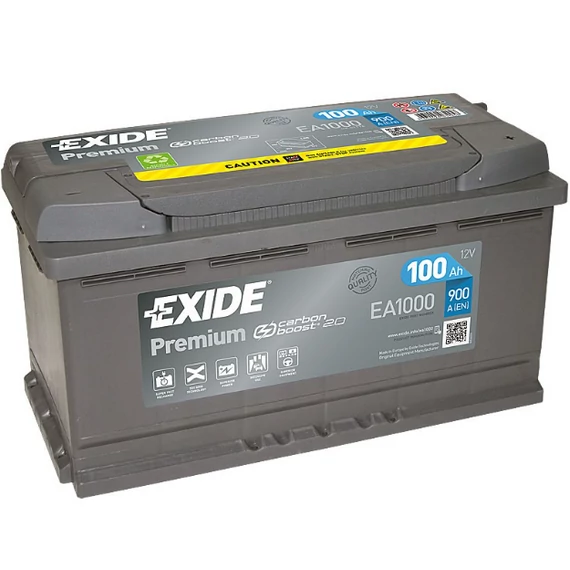 Exide Premium EA100 85 ah/ 900 A akkumulátor jobb+