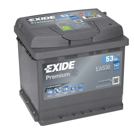 Exide Premium EA530 53 ah/ 540 A akkumulátor jobb+