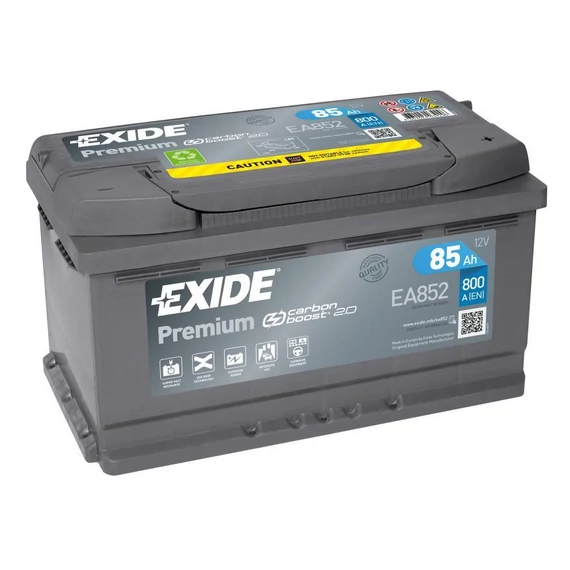 Exide Premium EA85 85 ah/ 800 A akkumulátor jobb+